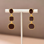 1 Par de Brincos Femininos de Franja Longa com Formas Geométricas Estilo Francês para Uso Diário, Férias e Casamentos