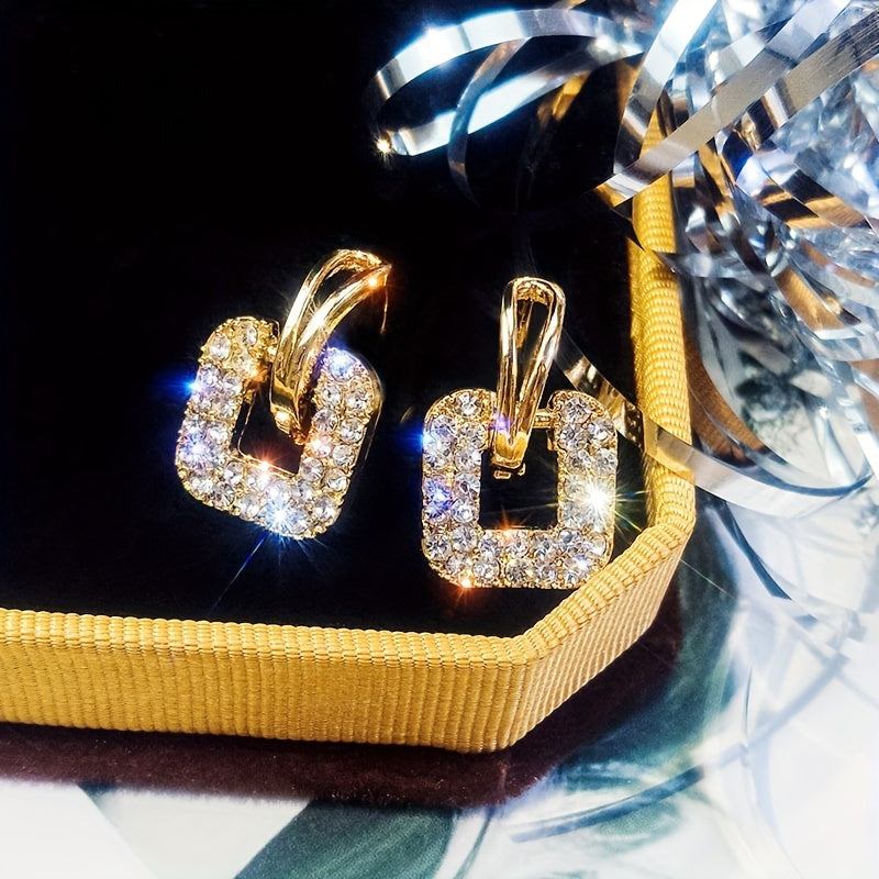 Fashionable New Individual Temperament All-Match Square Geometric Stud Earrings