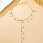 French-Style Elegant and Sexy Women's Fashion Necklace, Irregular Shape Unique Design Y-Shaped Necklace for Banquets, Parties, Festivals, Weddings, Mother's Day, Ramadan