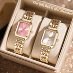 This New Set of Stylish And Elegant Quartz Watches for Women, Available in 2pcs Or 1pc, Is Perfect for Everyday Wear, Weddings, Valentine'S Day, Christmas, Ramadan, Birthday Parties, And Mother'S Day