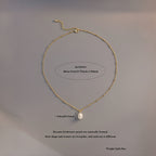 1pc Retro French Freshwater Pearl Pendant Necklace, with a Fashionable Design And Elegant Temperament for Women. It Is Versatile All Year Round And a Birthday Gift for Friends, Mothers, And Daughters
