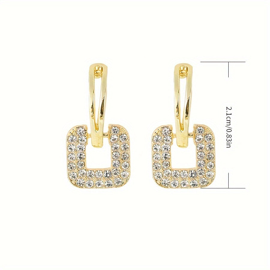 Fashionable New Individual Temperament All-Match Square Geometric Stud Earrings