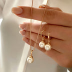 3pcs Elegant Faux Pearl Jewelry - Matching Necklace, Earrings & Ring for Women, Perfect for Birthdays, Christmas & Special Occasions, Ideal Gift for Family & Friends, Birthdays Gift