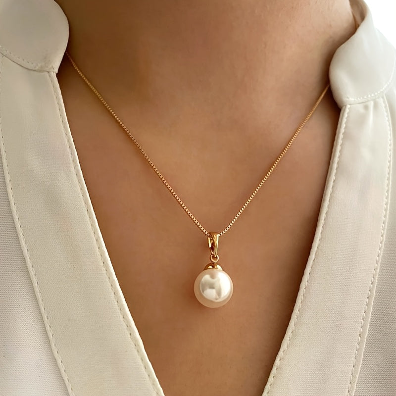 3pcs Elegant Faux Pearl Jewelry - Matching Necklace, Earrings & Ring for Women, Perfect for Birthdays, Christmas & Special Occasions, Ideal Gift for Family & Friends, Birthdays Gift