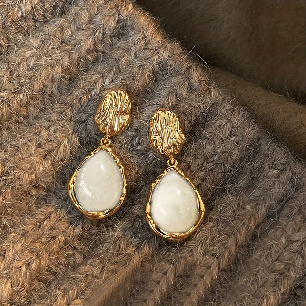 Conjunto de 3 Pares de Brincos Femininos Vintage Boêmios com Incrustação de Resina, Adequados para Uso Diário, Festas e Danças, Acessórios Ideais para Mulheres.