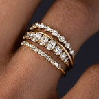 4pcs/Set Stackable Rings Set Minimalist Thumb Everyday Ring Statement Promise Wedding Bands EngaSynthetic Gemstoneent Rings for Women Teen Jewelry Gifts