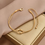 1 pulseira nova de osso de cobra com nó, perfeita para uso diário para mulheres, com um design em estilo de casal
