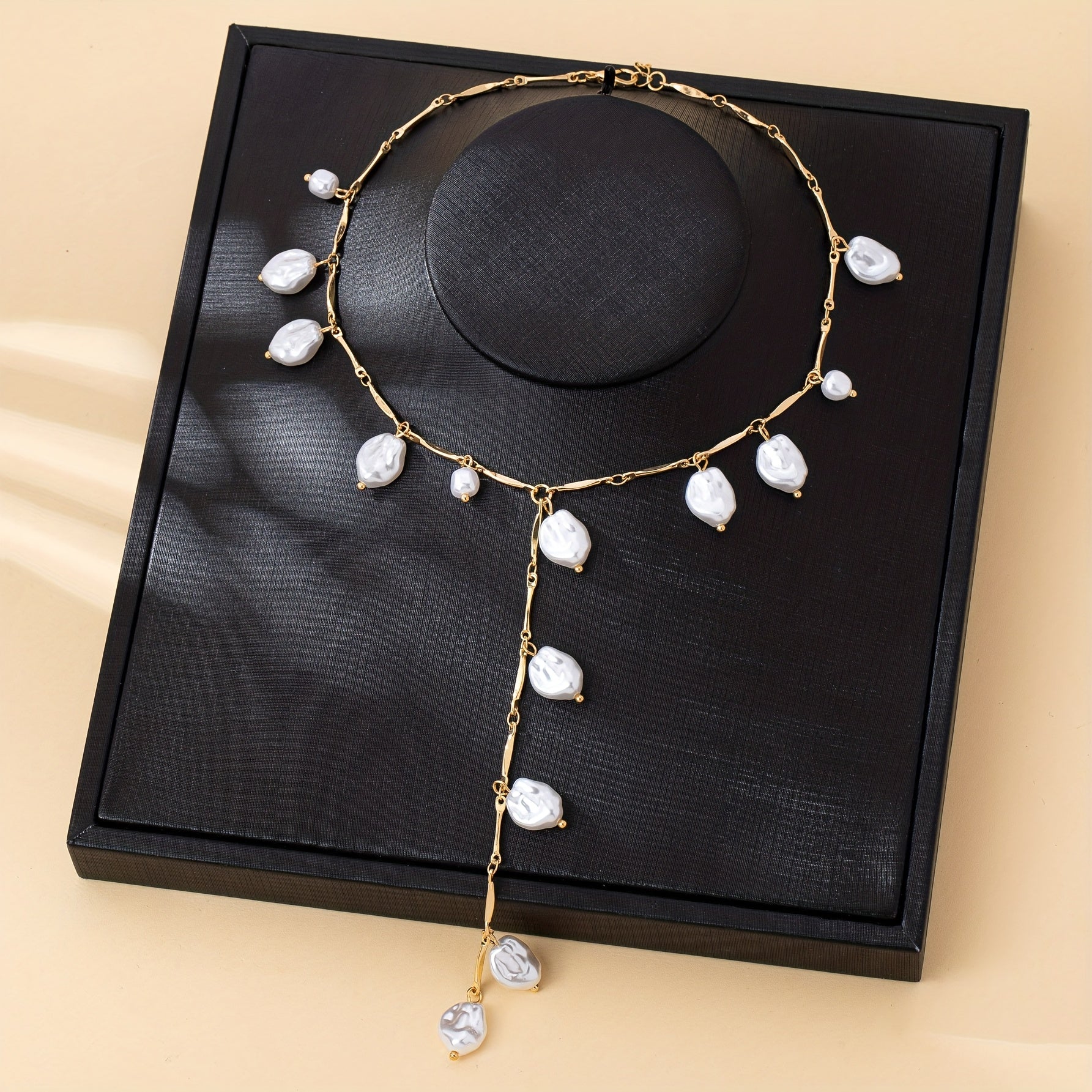 French-Style Elegant and Sexy Women's Fashion Necklace, Irregular Shape Unique Design Y-Shaped Necklace for Banquets, Parties, Festivals, Weddings, Mother's Day, Ramadan
